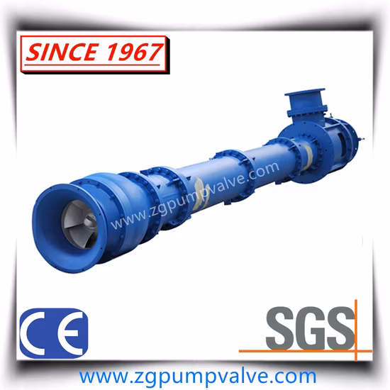 Pompe centrifuge de puisard industriel chimique submergé par axe long vertical