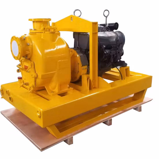 Pompe centrifuge à moteur diesel auto-amorçante de 8 pouces, pompe de contrôle des inondations, pompe à déchets, pompe de drainage, pompe anti-incendie, pompe d'irrigation, pompe à eau diesel.