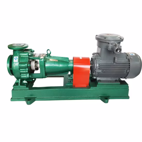 Pompe centrifuge d'acide sulfurique revêtue de joint mécanique en plastique fluoré FEP PFA PTFE